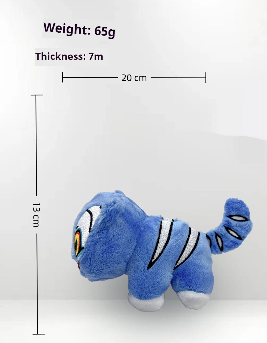 25cm Cute Kpop Demon Hunters Plush Doll Celebrity Fans Blue Tiger Doll Tv Themed Plush Toys Sofa Car Decoration Christmas Gift