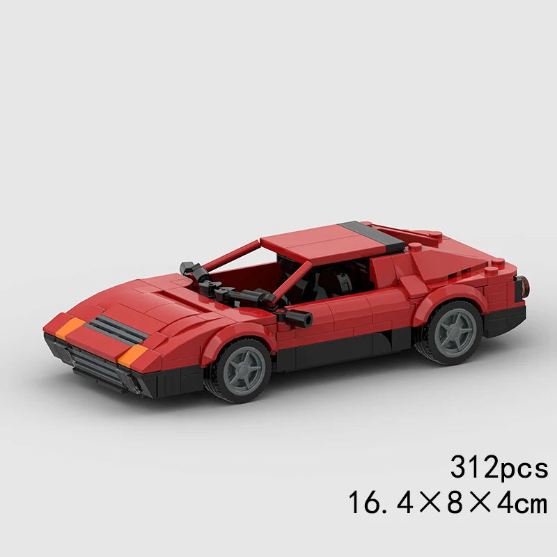 MOC Car Speed R34 488 Pickup R32 Racing Vehicle Model Building Block Super Race brick Christmas Gift City Technical rally sport