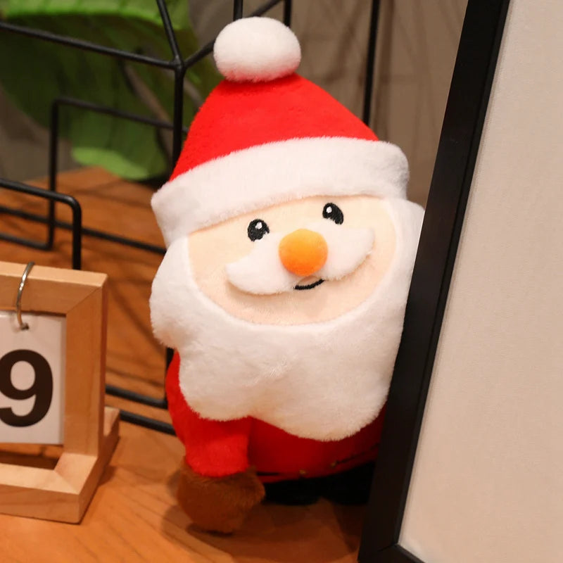 Cute Christmas Gingerbread Man Plush Toy Chocolate Cookie Doll Christmas Tree Santa Claus Decor Christmas Gift Box For Kids