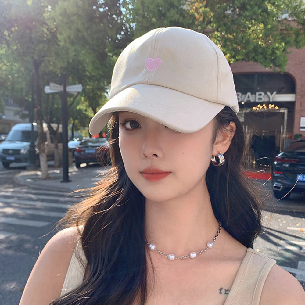 Y2K Sweet Bright Pink Rose Red Women Summer Hat Sun Cap Adjustable High Ponytail Baseball Caps Sun Protection Visor Hat Golf Cap
