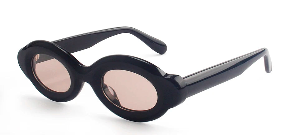 Luxury Thick Mixed Acetate Oval Polarized Sunglasses Women Trendy UV Protection Eyewear Stylish Shield For Men lentes de sol