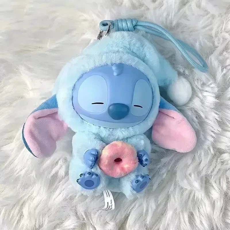 IN STOCK Stitch Eat Some Thing Before Sleep Series Blind Box Soft Stuffed Plush Kawaii Toy Pendant Doll Christmas Gift for Girls