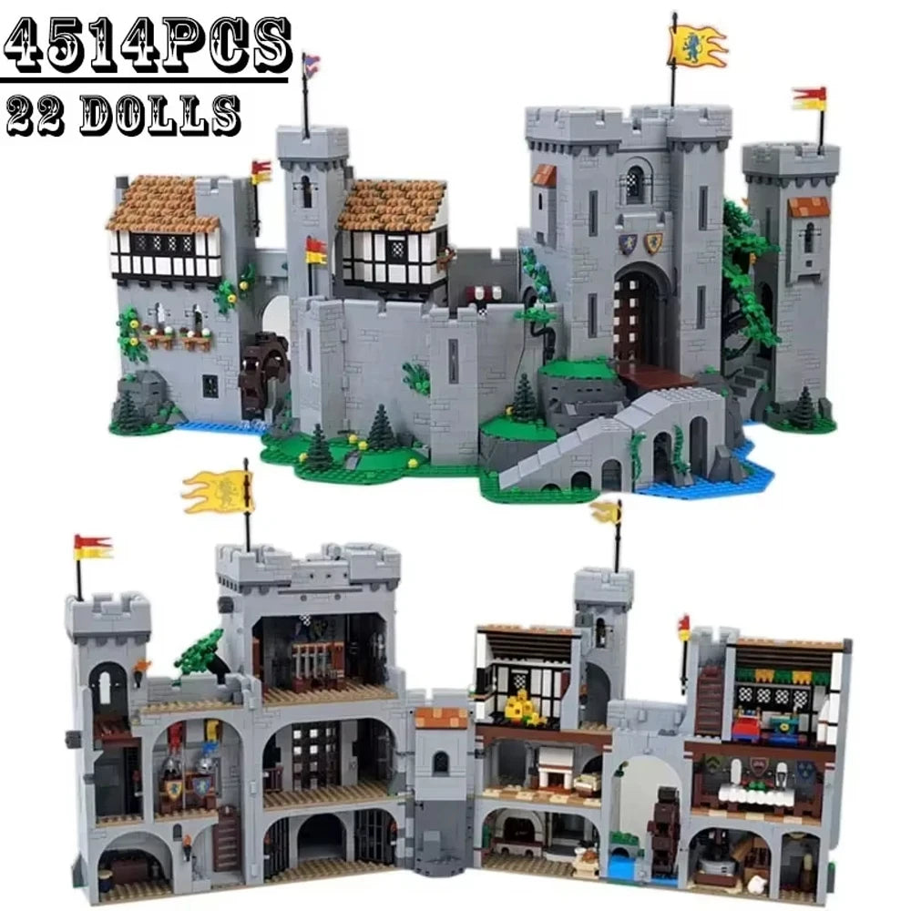 Mini Di Shock the Lion King Knight Medieval Castle Difficult Assembly Puzzle Building Blocks Birthday Christmas Gift