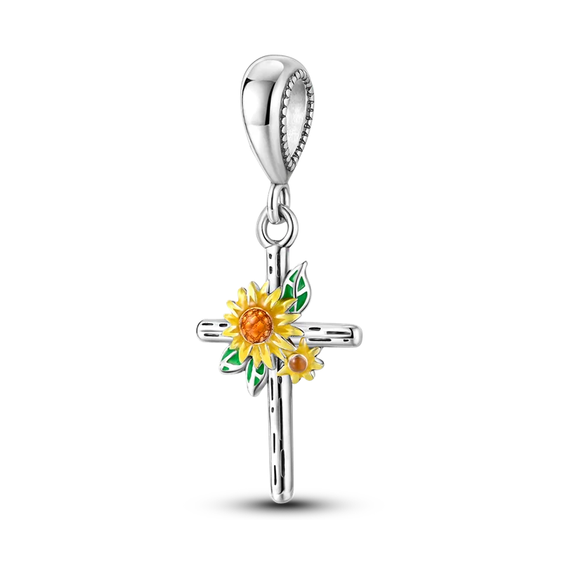 925 Sterling Silver Green Series Flower Tree Apple Pendant DIY Fine Beads Fit 4MM hole diamete Charms Bracelet Women Jewelry Diy