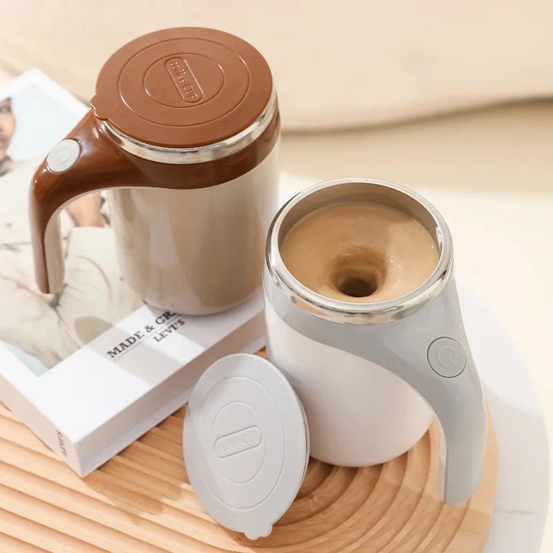 Portable Automatic Stirring Cup Mug Rechargeable Coffee Electric Stirring Stainless Steel Magnetic Rotating Blender Stirring Cup