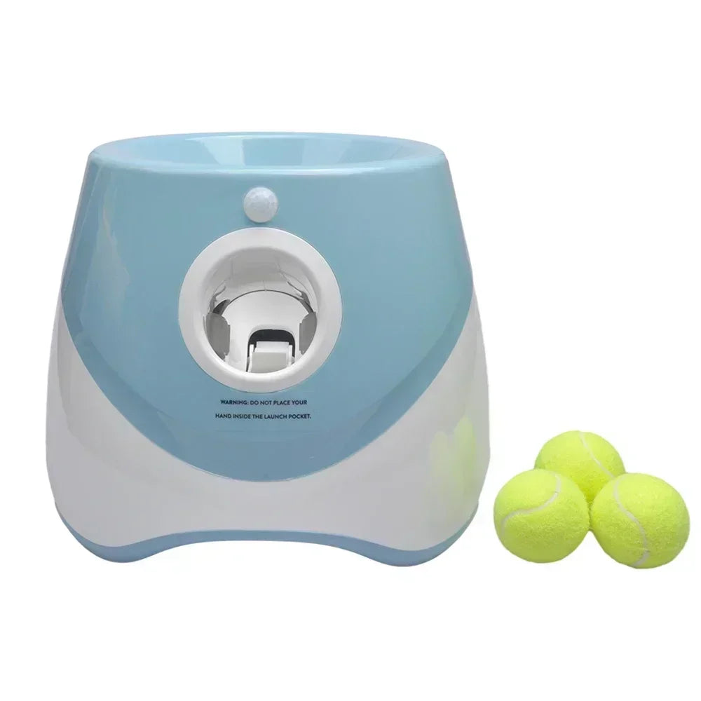 Automatic Dog Ball Launcher with 3 Distance Settings for Indoor & Outdoor Play, Keeps Pets Active & Healthy.