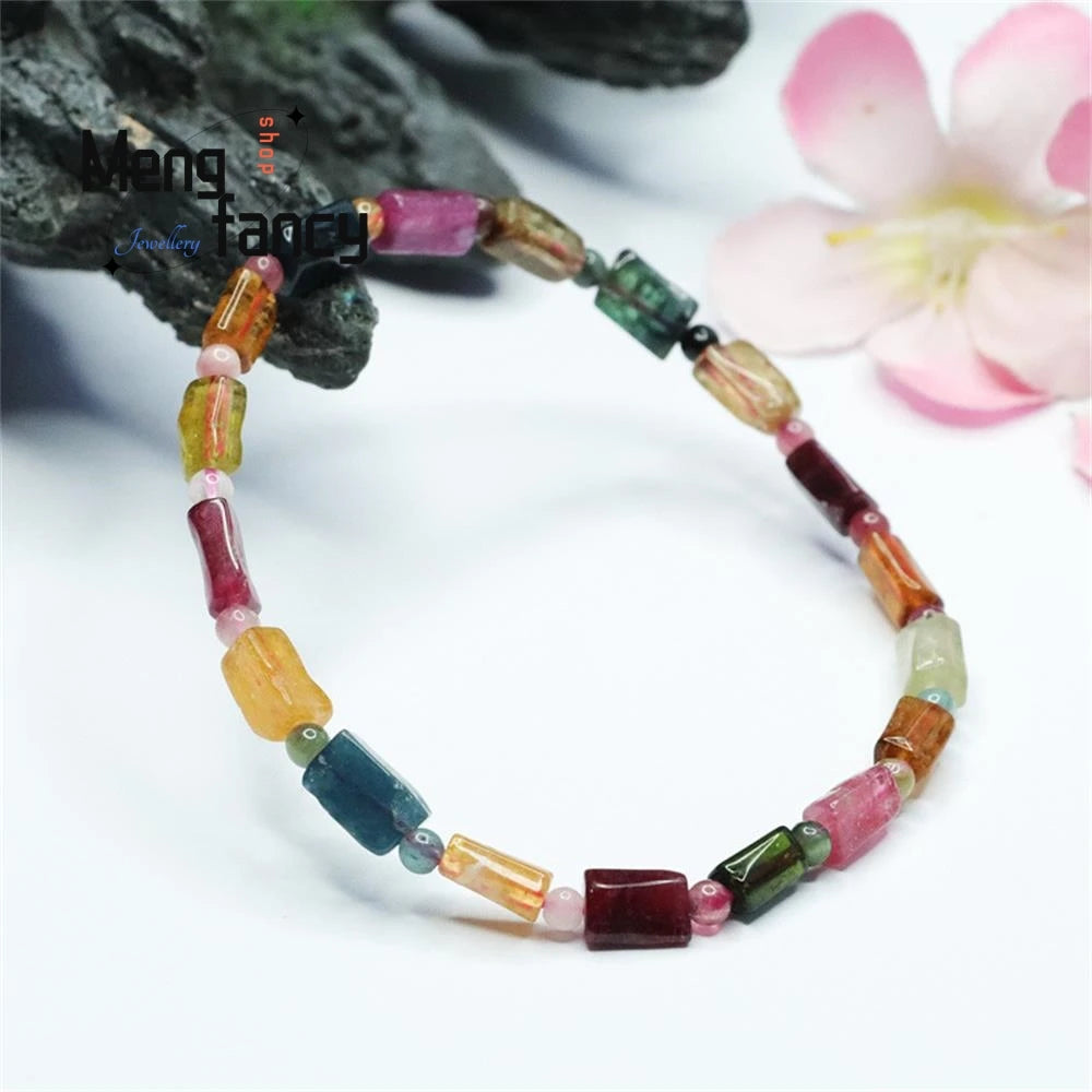 Natural Tourmaline Exquisite Elegant Simple High-grade Bracelet Candy Colour Random Sexy Young Girls Popular Fashion Jewellery