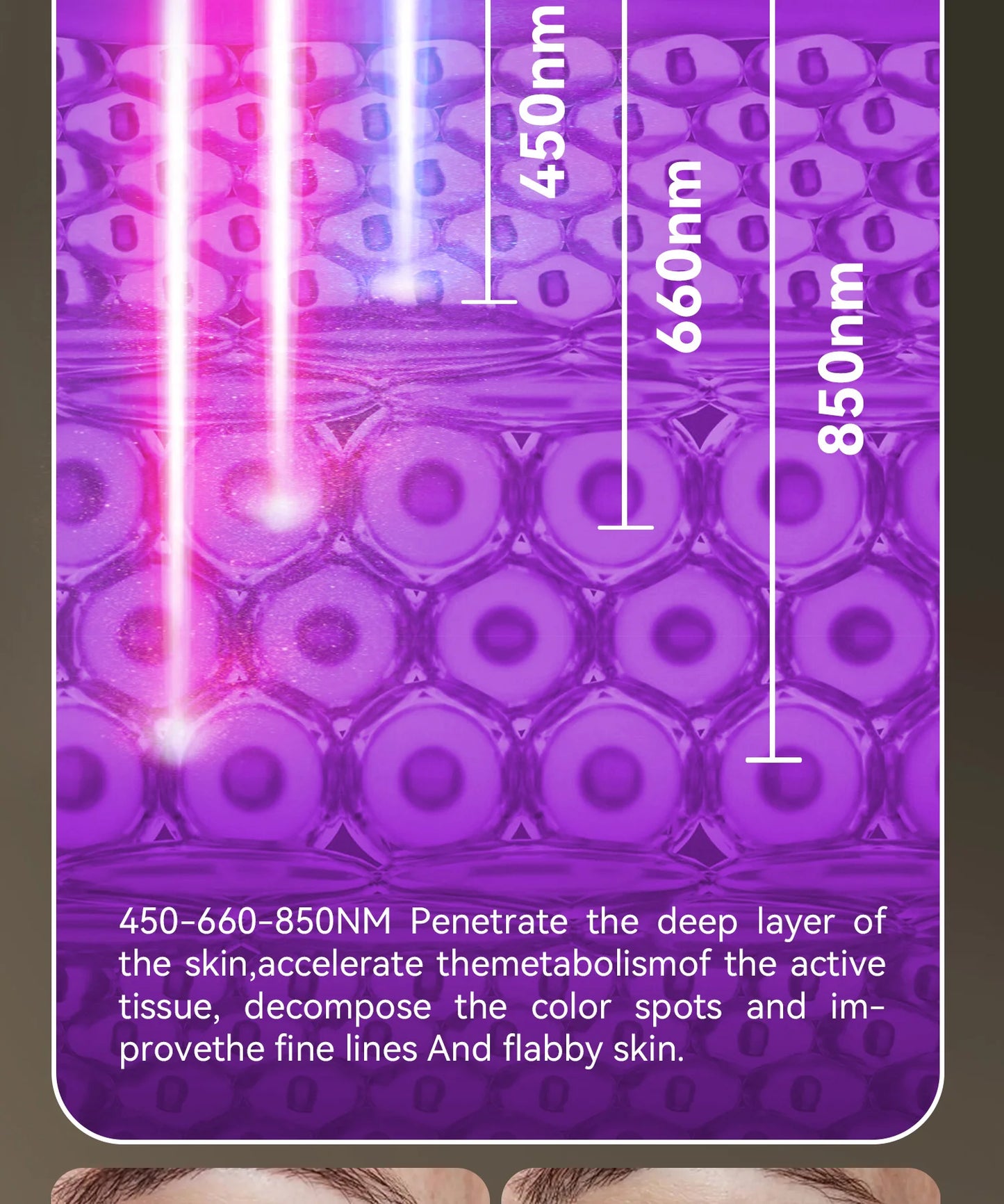 Hello Face Rechargeable Red Light Therapy Mask for Face & Neck  Infrared LED Mask Skincare Device for Glowing Skin