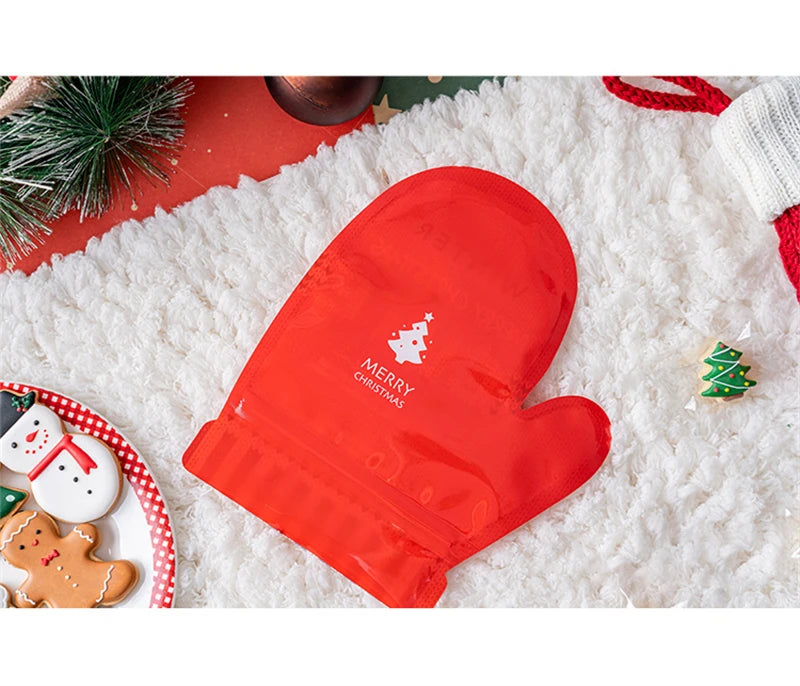 LBSISI Life 25pcs Ball Shape Christmas Gift Bag For Candy Chocolate Cookie Nougat Biscuit Packing Gift Tree Santa Zipper Bags