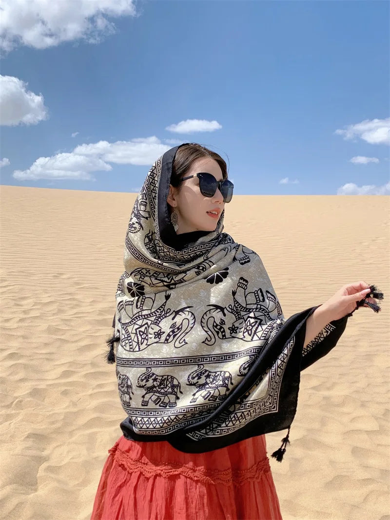 Travel Beach Sunscreen Scarves for Women Bikini Large Sarong Wrap Scarf Brazilian Swimsuit Bathing Cover-ups 17 Styles 90x180cm