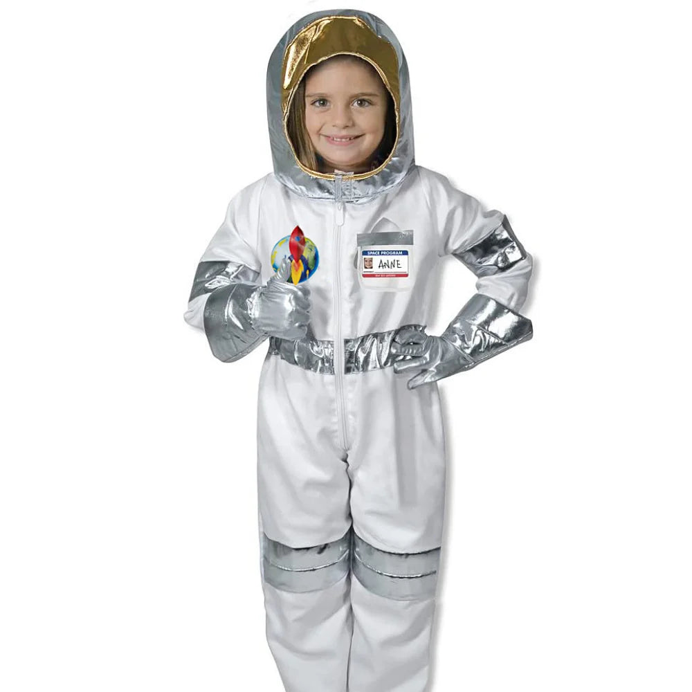 Children's Space Suit Cosplay Costume Astronaut Gloves Spaceman Kids Jumpsuit Holiday Halloween Party Gift Space Clothes