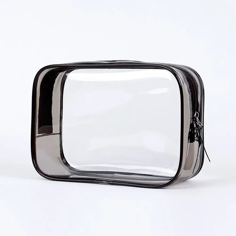 Travel Storage Bag Cosmetic Bags PVC Waterproof Transparent Cases Large Capacity Plastic Zipper Wash Bag Portable Make Up Pounch