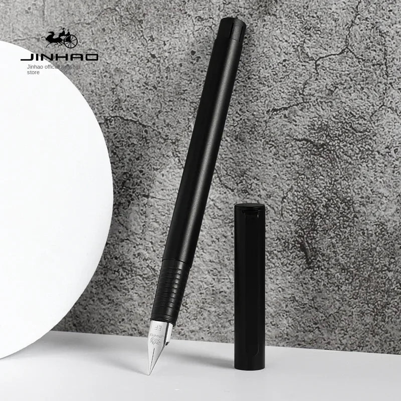 Jinhao 65 Black Silver Colors Fountain Pen EF F 0.30mm Nib Luxury Elegant Pen Business Office Student School Stationery Supplies