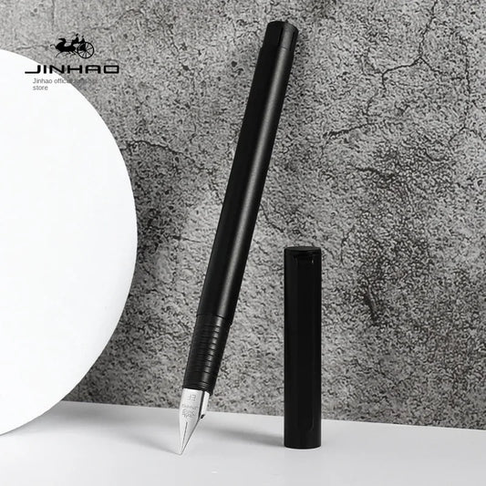 Jinhao 65 Black Silver Colors Fountain Pen EF F 0.30mm Nib Luxury Elegant Pen Business Office Student School Stationery Supplies