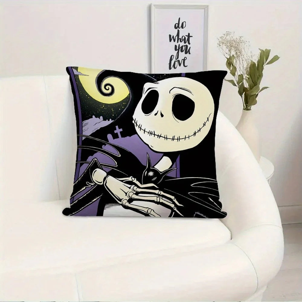 Jack Skellington Halloween Pillow: Spooky and Stylish Decor for Your Home Sofa room cushion cover, party decoration, gift
