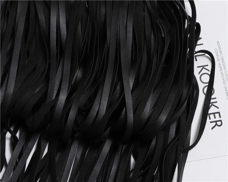 Street Shot Model Style Belt European American Fashion Extra Long Tassel Waistband Women's Waist Seal Leather Cummerbunds Skirt