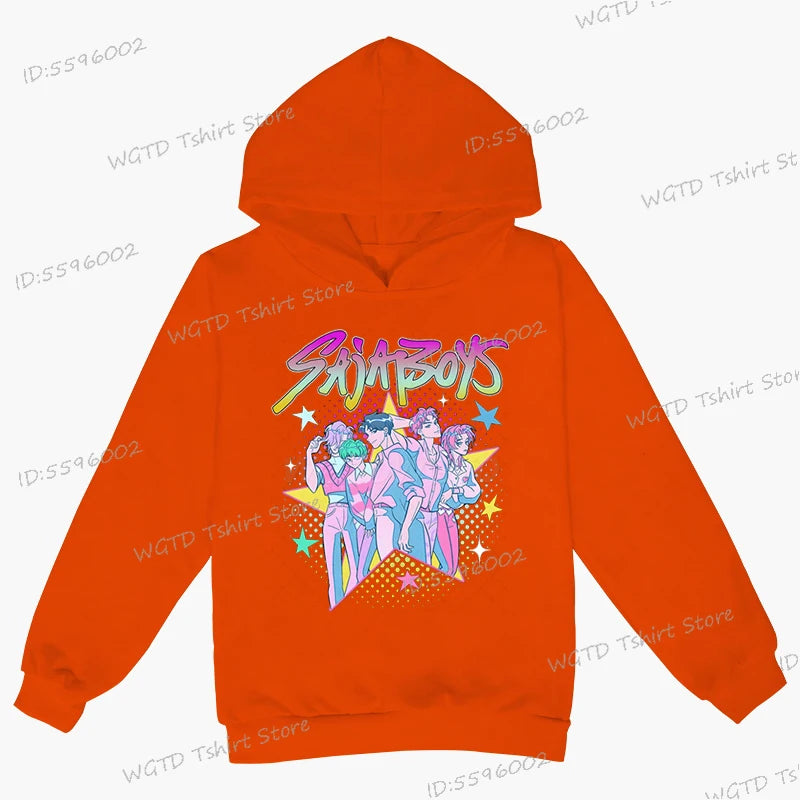 Children's Clothing KPop Demon Hunters Saja Boys Graphic Hoodies 2025 Movie Fashion Casual Hoodie Baby Girls Boys Clothes Gifts
