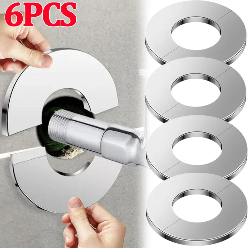 Faucet Stainless Steel Decorative Cover Faucet Water Pipe Round Detachable Decorative Cover Home Bathroom Hardware Accessories