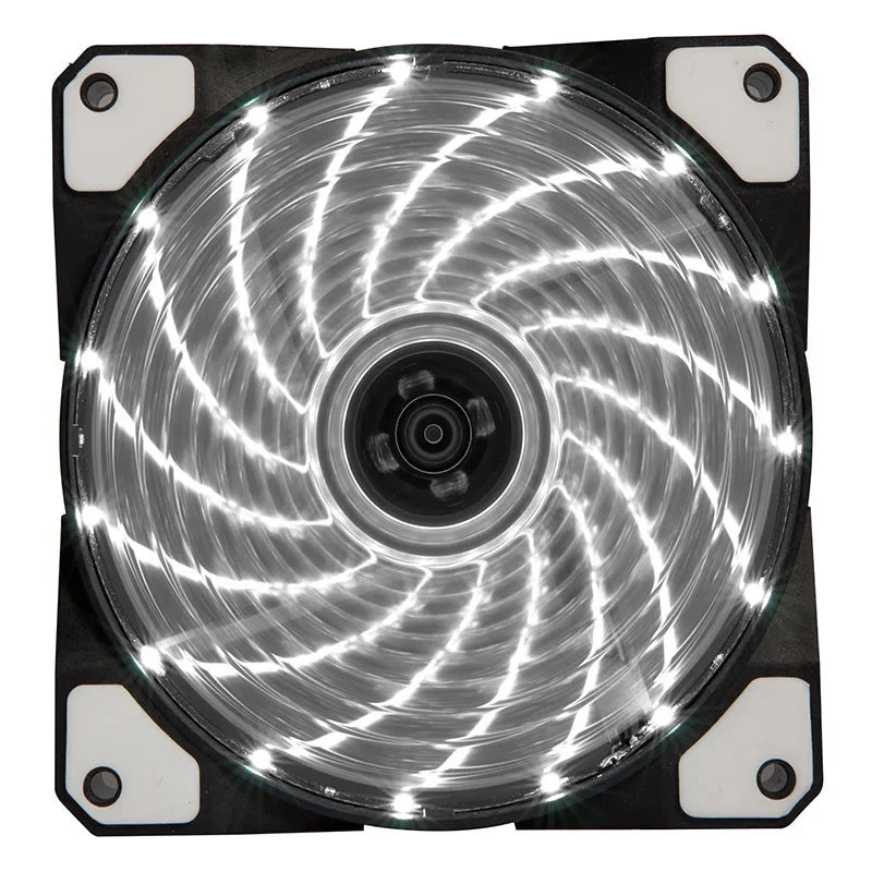 120mm 15 LED Ultra Silent Computer PC Case Cooling Fan 15 LEDs 12V With Rubber Quiet Molex Connector 3 / 4Pin Plug Fans Cooler