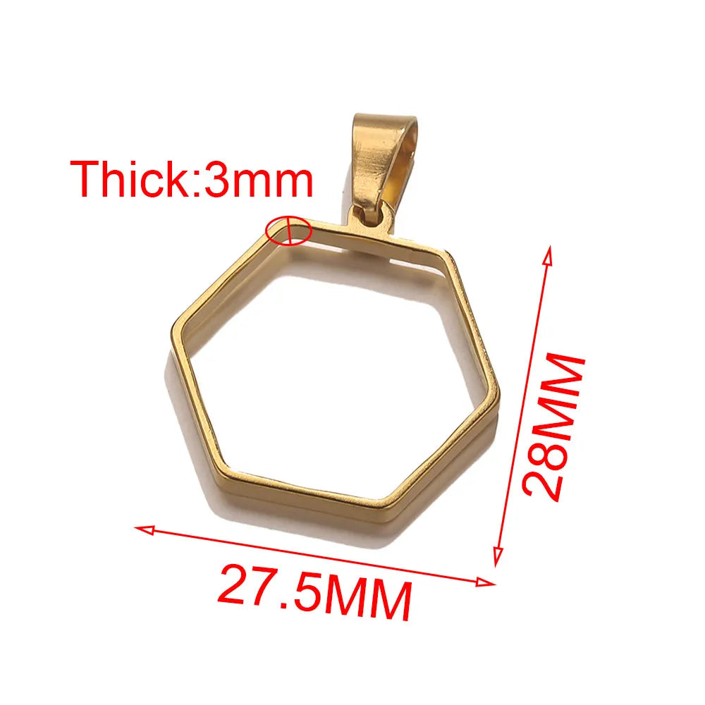 5pcs Stainless Steel Heart Square Silicone Mold Charm Frame Bezel Pendant Base Diy UV Resin Cameo Blanks Earrings Jewelry Making
