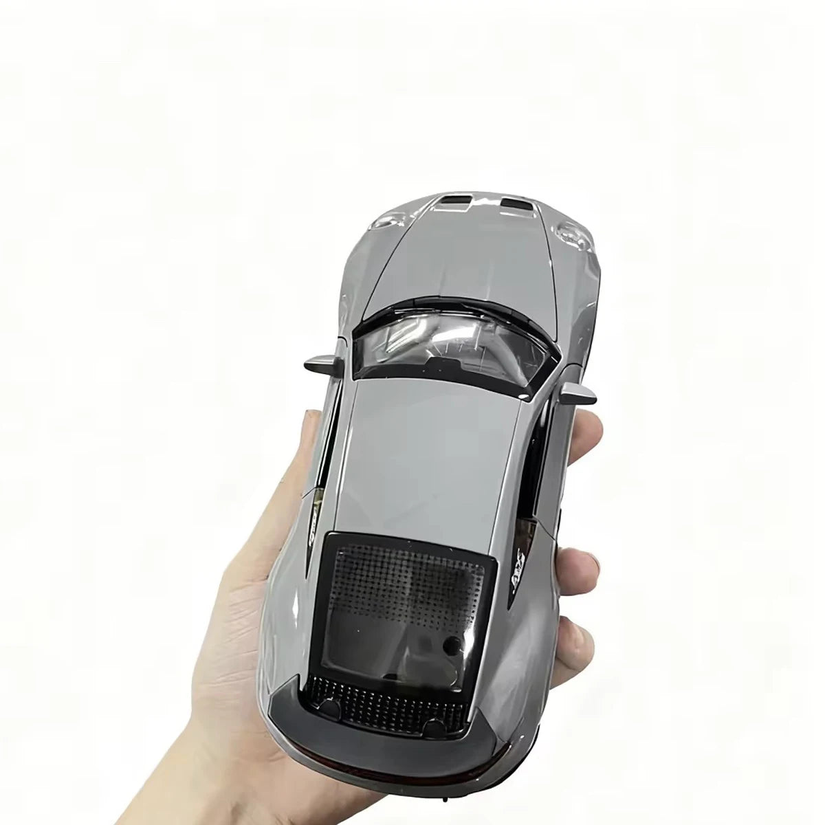 1:22 Scale High-Grade Gray 911 Alloy Die-Cast Pull-Back Car Model Toy Car Collectible Decoration Ornament Boys' Birthday Christmas Gift