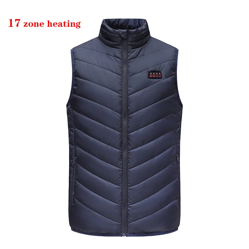 17 Areas Usb Heated Jacket Men Women Electric Heated Vest Heating Vest Heated Bodywarmer Usb Inner Heat Vest Veste Chauffante