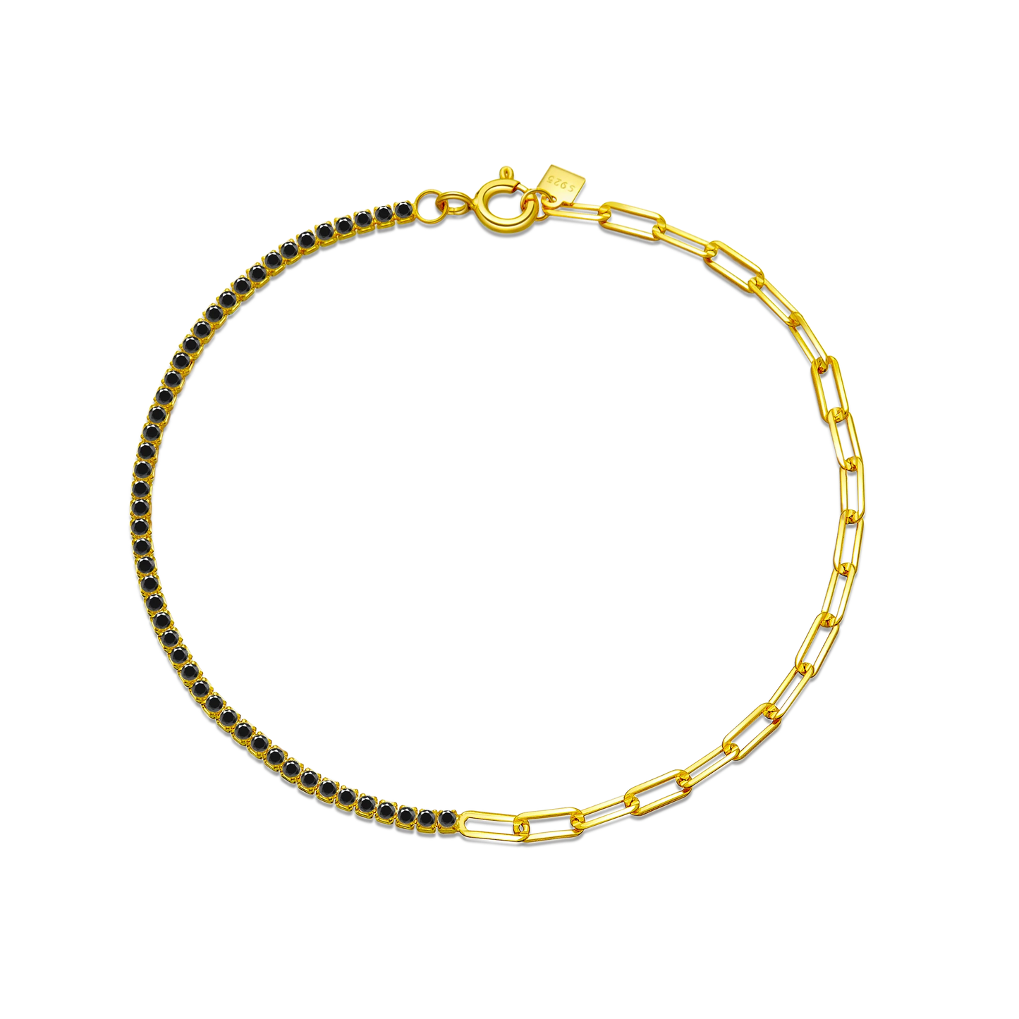 VEWANT 925 Sterling Silver Rainbow Colorful Zircon CZ Chain Bracelet Women Fine Jewelry Rock Punk Wedding Anniversary Gift