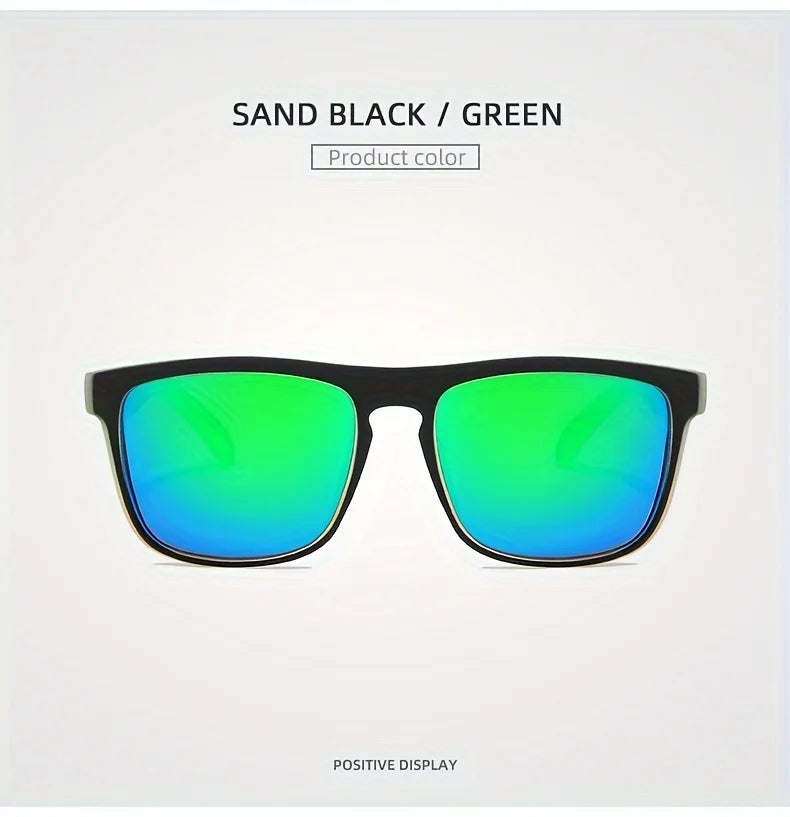 3Pcs Fantasy Gradient Mutipcolor Square Polarized Sunglasses AntiGlare UV400 Glasses Summer Party Driving Fishing Christmas Gift