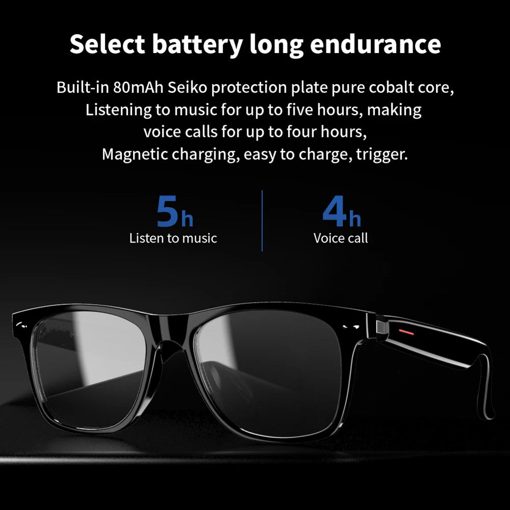 Intelligent BT AI Glasses With Mic Multifunctional Remote Control Phone Camera Shoot Music Call Sport Sunglasses For Men & Woman