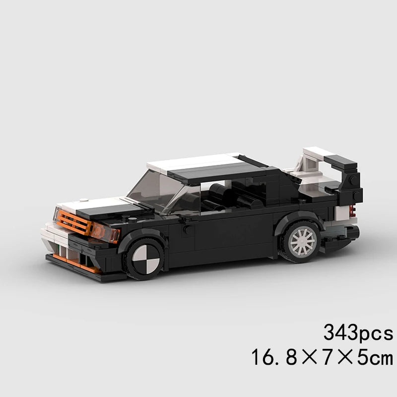 MOC Car Speed R34 488 Pickup R32 Racing Vehicle Model Building Block Super Race brick Christmas Gift City Technical rally sport