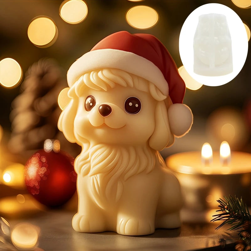 Love Owl Candle Silicone Mold Wear Christmas Hat Owl Resin Mold Christmas Heart Owl Gypsum Mould Craft Molds Christmas Gift