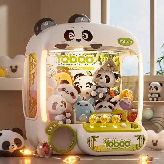 Children Mini Claw Machine Toy DIY Coin Operated Play Game Electric Clip Doll Arcade Machine Kids Interactive Toy Christmas Gift