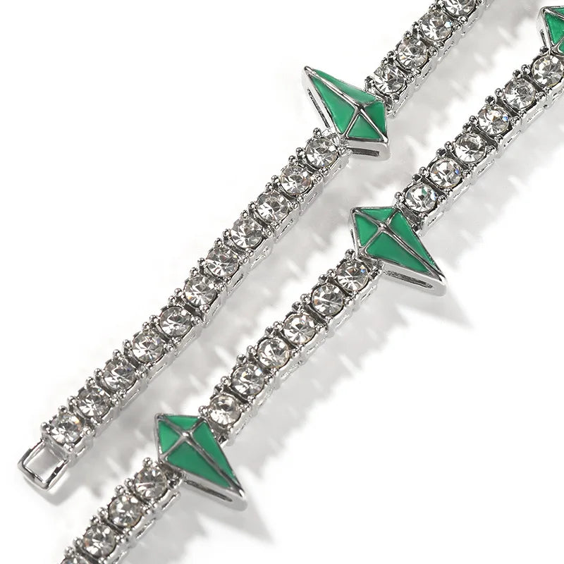 Uwin Black Panther Necklace Zinc Alloy Rhinestone Full Iced Out Personalized 5mm Tennis Chain For Men Christmas Gift