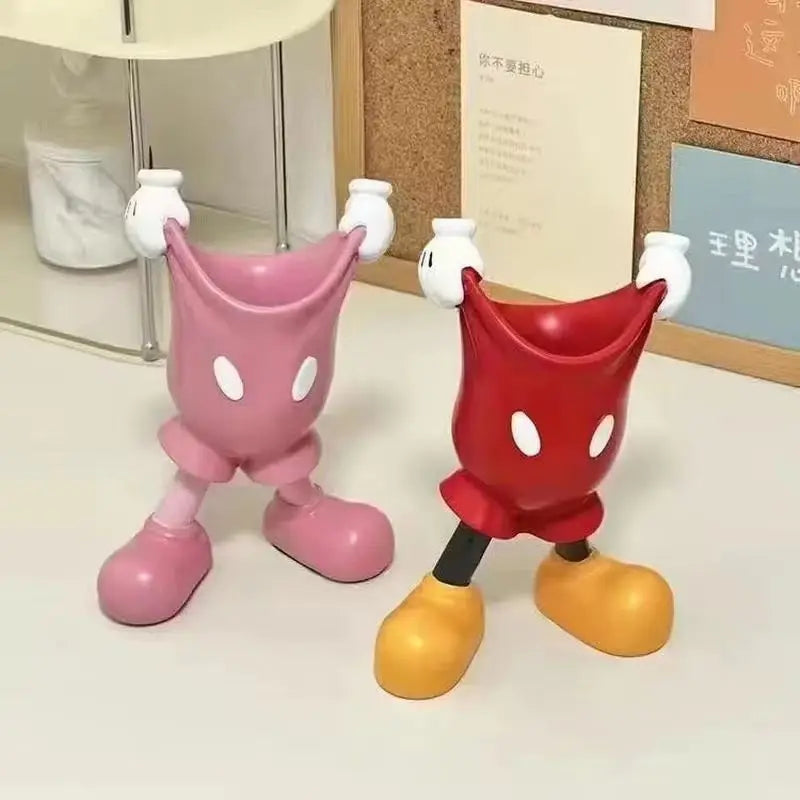 Kawaii Mickey Glove Pen Holder Anime Cute Cartoon Pencil Stationery Desktop Decoration Student Pen Holder Christmas Gift