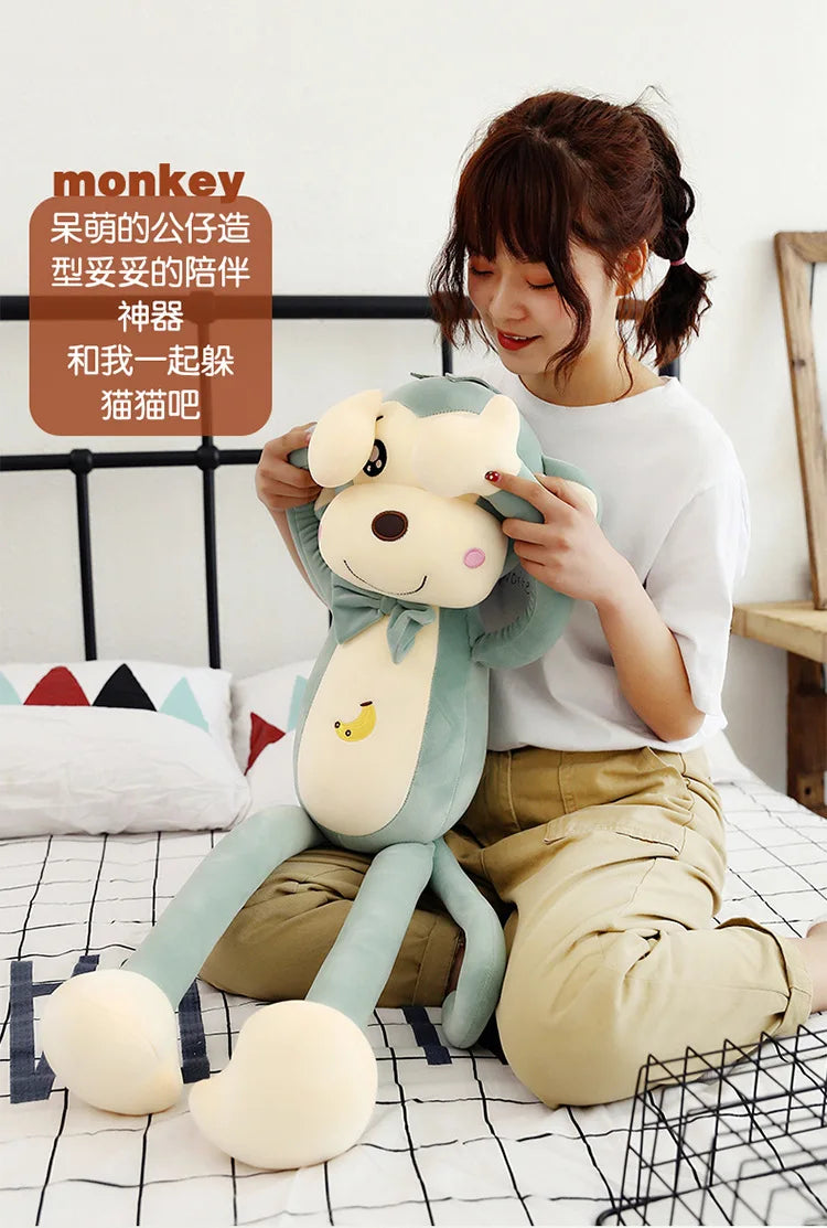 Creative Cute Cartoon Plush Toy Animal Monkey Long Arms And Long Legs Doll Baby Sleeping Comfort Pillow Christmas Gift