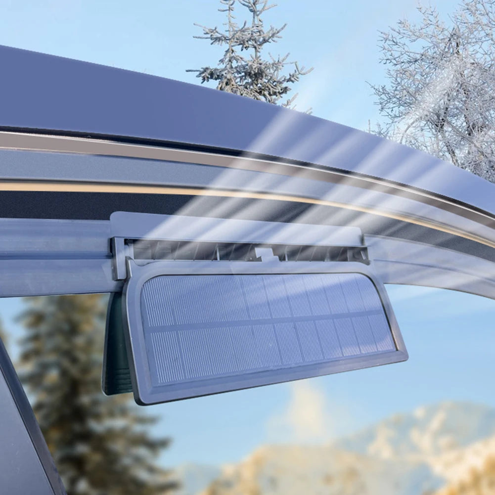 Solar Powered Car Radiator Cooling Fan with 3 Air Outlets Car Window Air Vent Fan USB Powered Auto Ventilation Fan for All Cars