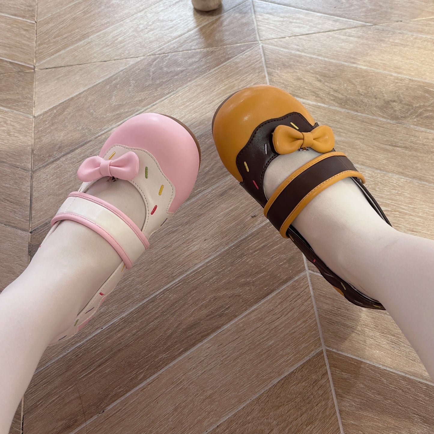 Cute Sweet Flat Shoes Summer Heels Mary Jane Round Head Shoe for Women Casual Chunky Heels Pumps