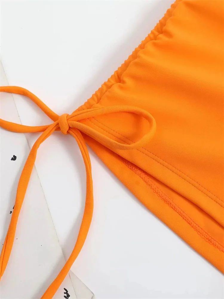 Bikini Women Swimsuit 2025 New Print Sling Bikinis Set Sexy High Waist Swimwear Summer Two Piece Beachwear Bathing Suit Female