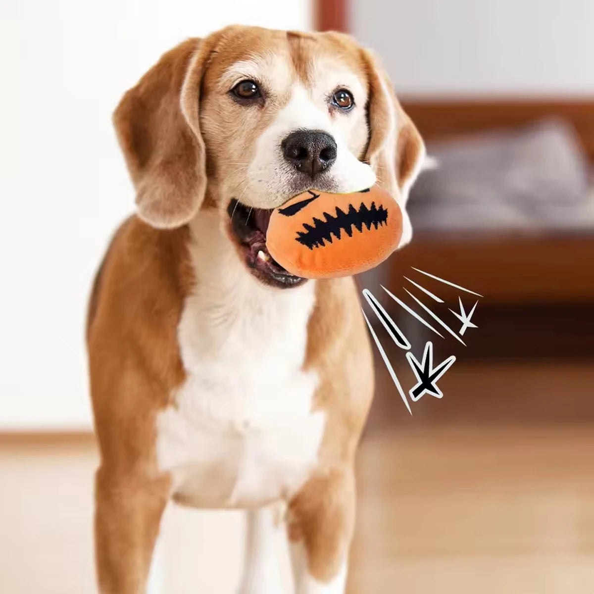 1pc-Halloween Pumpkin Pet Biting Toys Funny Soft Plush Dog Tooth Grinding Ball Can Make Sounds Dog Training Toys Pet Products