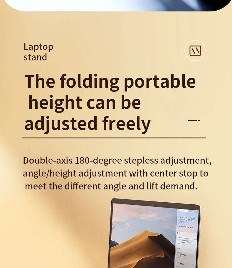 LS652 Laptop Stand Aluminium Alloy Foldable Tablet Rotale Stand Macbook Laptop Portable Fold Holder Cooling Bracket Support