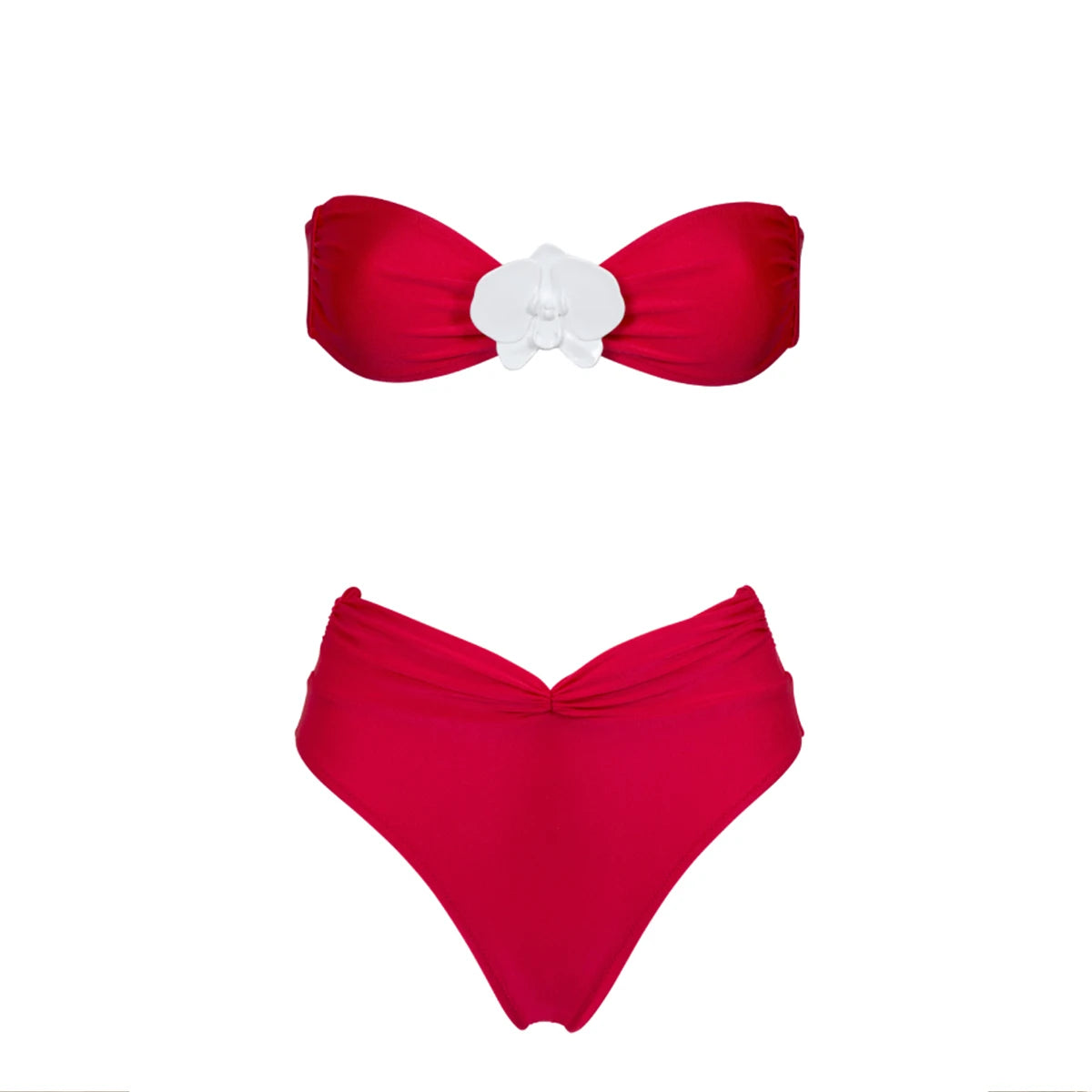 Bandeau Bikinis 2025 Sexy Women Swimsuit Swimwear Female High Waist Bikini Set Biquini Bathing Suit Swimming Suits Beachwear