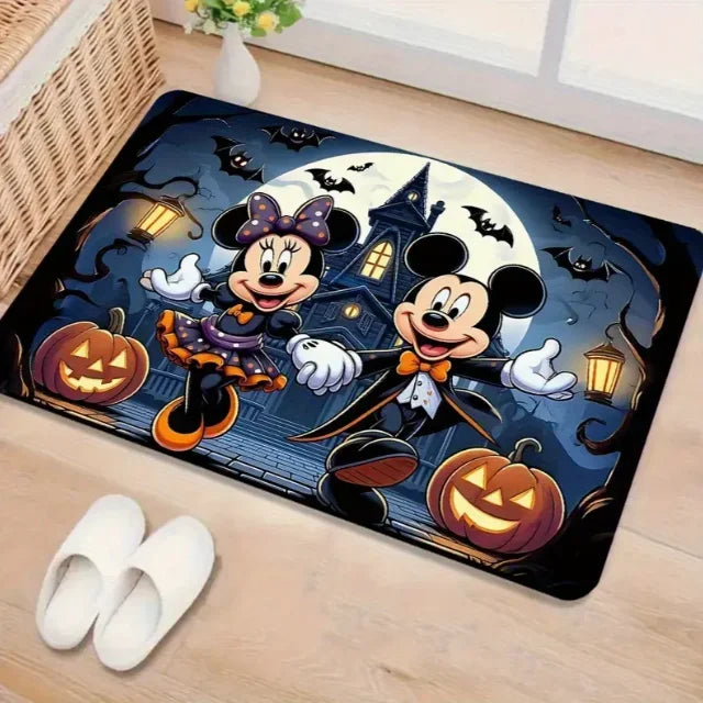 Mickey and Minnie Halloween Doormat Living Room Bathroom Birthday Christmas Home Gifts Party Holiday Essentials Decoration Gift
