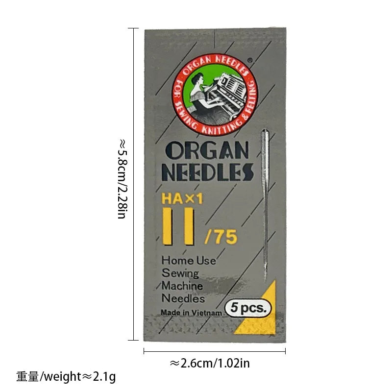 HA*1 Sewing Needles Japan ORGAN House Sewing Machine Needles for SINGER BROTHER size 8,9,10,11,12,14, 16 ,18