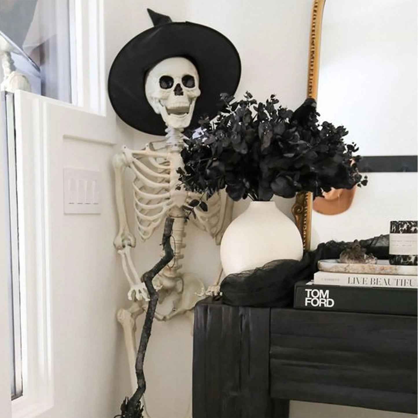 2 Pack Halloween Black Witches Hat Witch Hats Hanging Witch Hats with Hanging Rope for Halloween Party Decorations