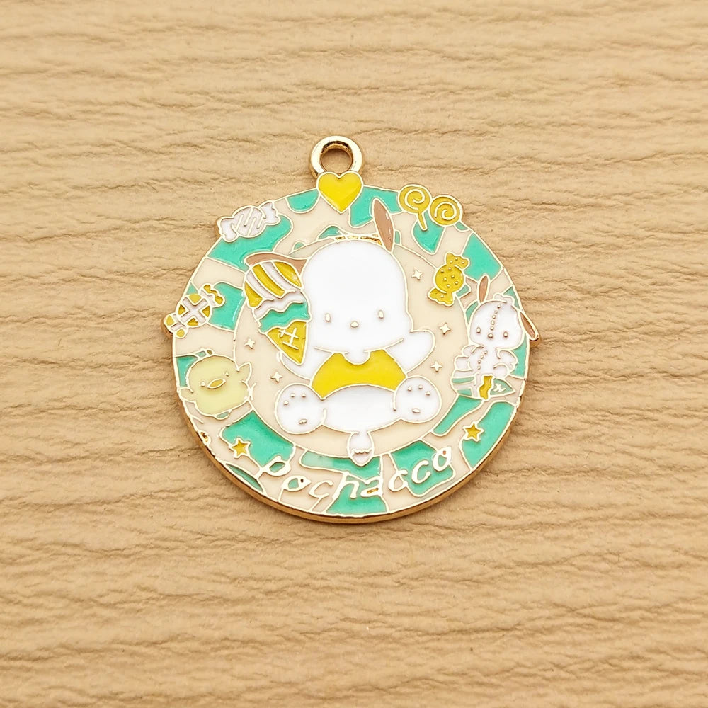 10pcs Cartoon Anime Charm for Jewelry Making Enamel Necklace Bracelet Earring Pendant Diy Accessories Zinc Alloy Gold Plated