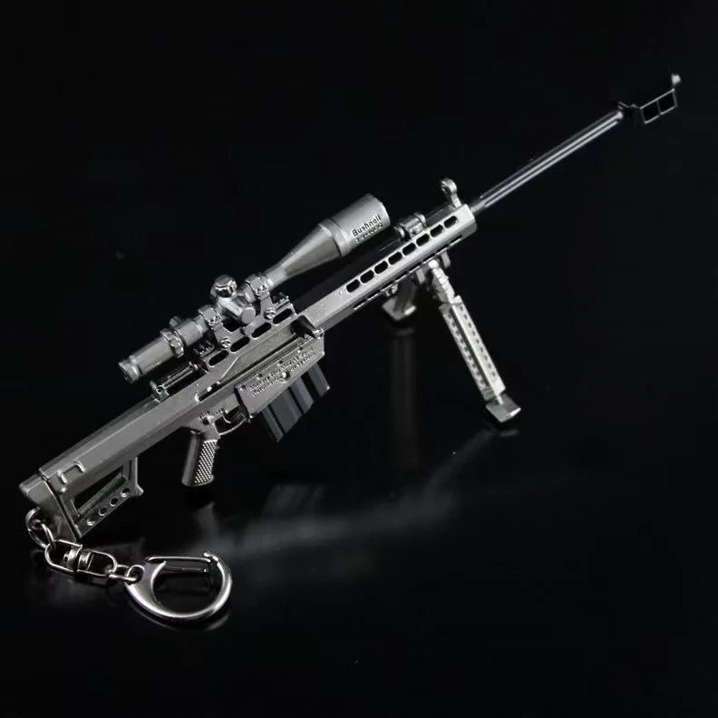 Detachable magazine alloy mini Barrett pistol 17CM sniper rifle model gun desktop decoration for boys, adult Christmas gift