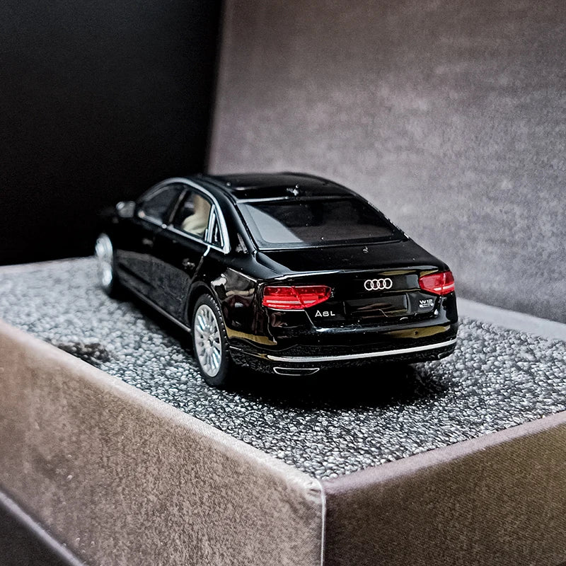 Maisdi 1/64 Scale Audi A8L D4 Generation Sedan Simulation Alloy Car Model Collectible Ornament Ideal Christmas Gift Toy Vehicle