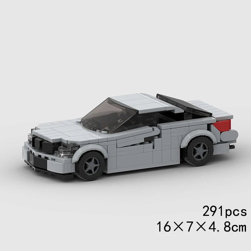 MOC Car Speed R34 488 Pickup R32 Racing Vehicle Model Building Block Super Race brick Christmas Gift City Technical rally sport
