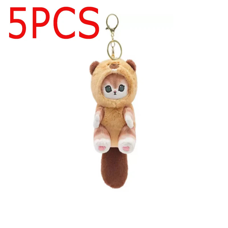 2025**Cattoon Amine Anime Mofusand  Plush Doll Toys Stuffed Animals Keychain Bag Small Pendant Hangings Christmas Birthday Gifts