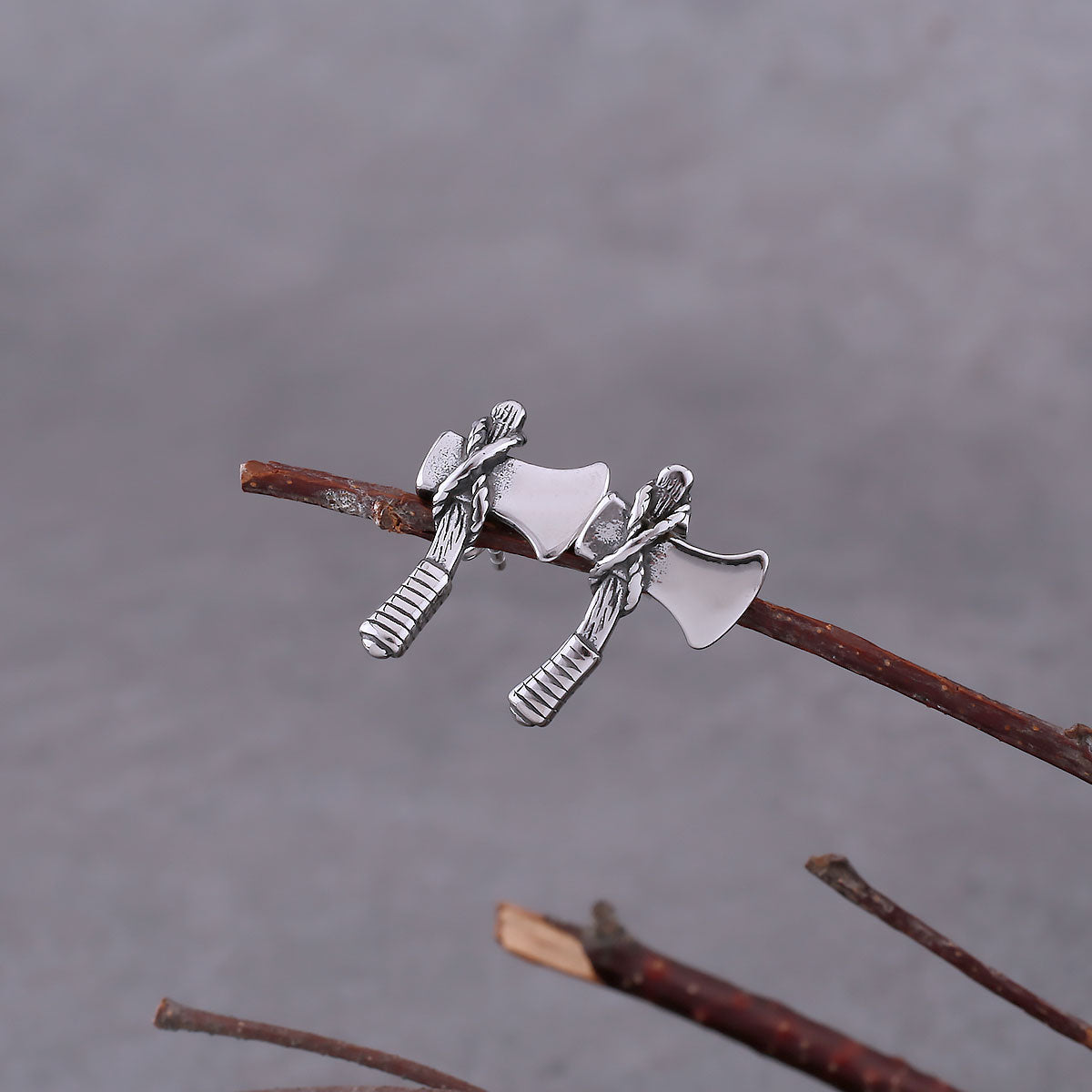 Nordic Vikings Slavic Axe Stud Earrings For Men Punk Rock Style Stainless Steel Earrings Fashion Charm Biker Daily Jewelry Gift